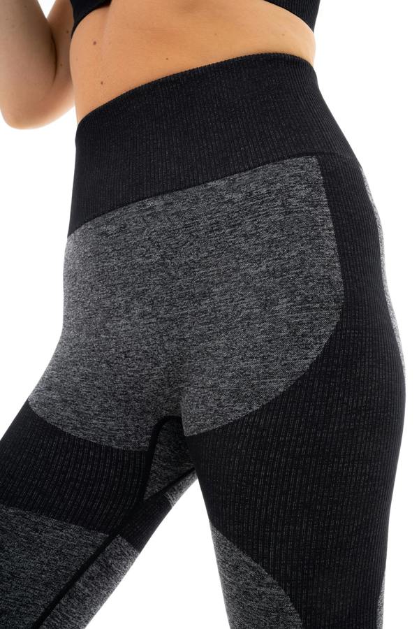 Smart Living Women's Seamless Ribbed Marl Leggings - Black