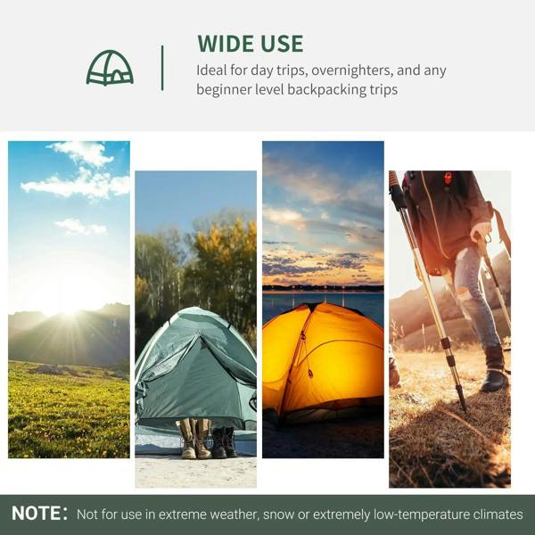 2-person multicolour dome camping tent shown for outdoor day trips and overnight camping