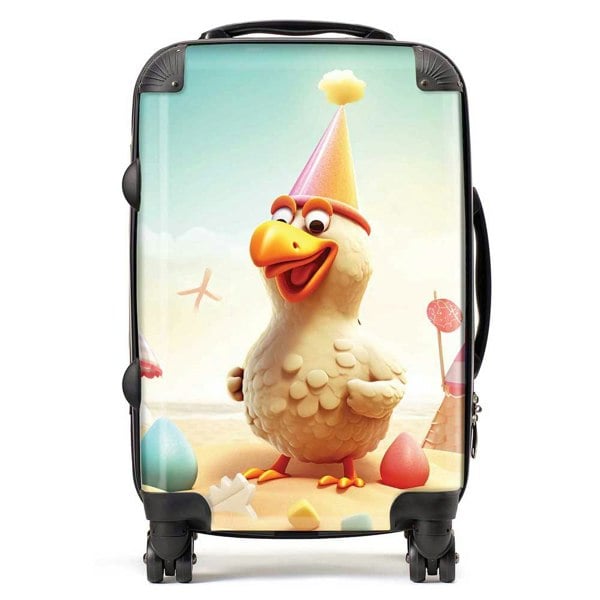 Warren Reed Funky Chicken On A Beach Holiday Suitcase