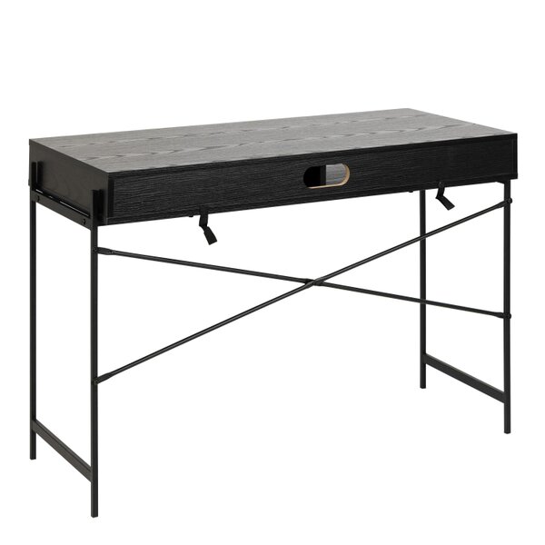 Wyld Haus Cambridge Black Office Desk Sliding Mesh Door