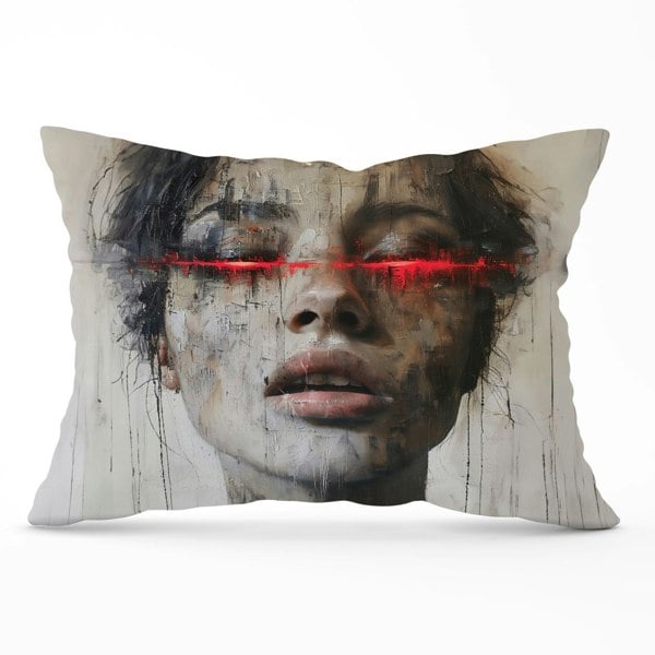 Warren Reed Abstract Face In Motion Cushions