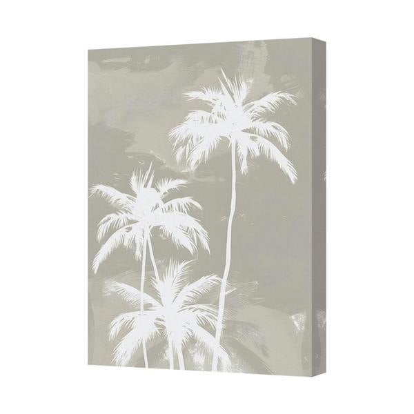 Benjamin Tate Design Neutral Palm Tree Canvas Wall Art Print 8112 Decor