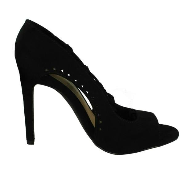 Spot On Ladies Spot On Open Toe Side Slit Heels