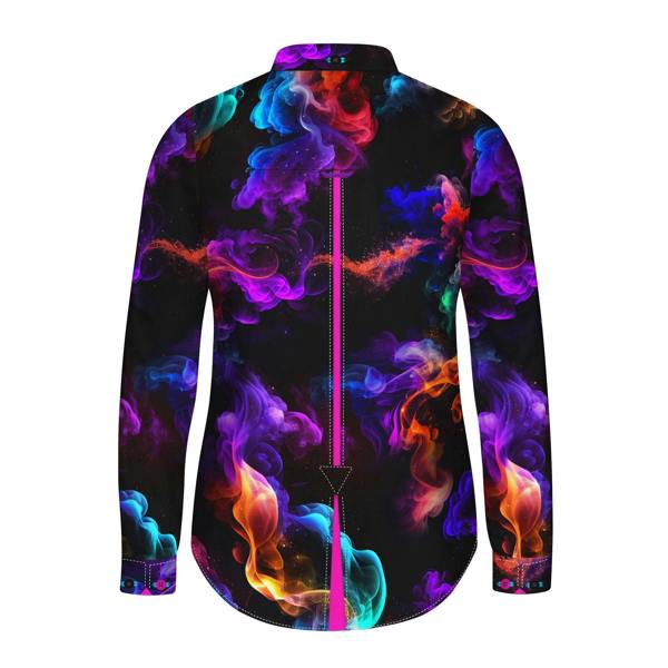 MULTICOLOUR SMOKE WOMENS PRINT SHIRT - Premium Men's Patterned Shirt by Claudio Lugli | Bold Design, Tailored Fit, Best Printed Shirts