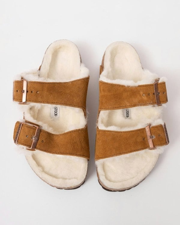 Birkenstock Arizona VL Shearling Womens Sandals - Mink