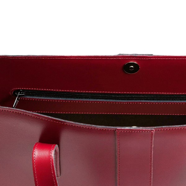 Zatchels Handmade Leather Shopper - Oxblood