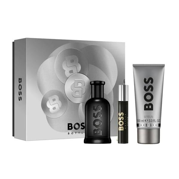 Hugo Boss Men's Aftershave Hugo Boss Bottled Eau de Parfum Men's Aftershave Gift Set Spray (100ml) with Shower Gel and 10ml Mini