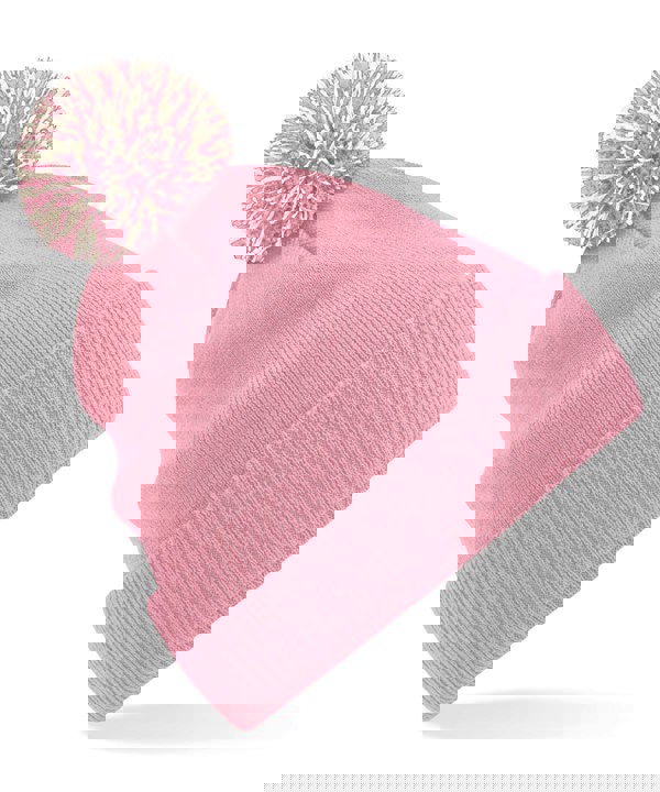 Beechfield Unisex Beechfield Snowstar Rib Knit Acrylic Pom Beanie {BC450}