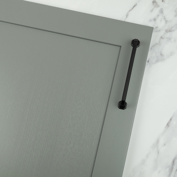 Handle & Home Matt Black Octagonal Cabinet Handles & Coordinating Knob