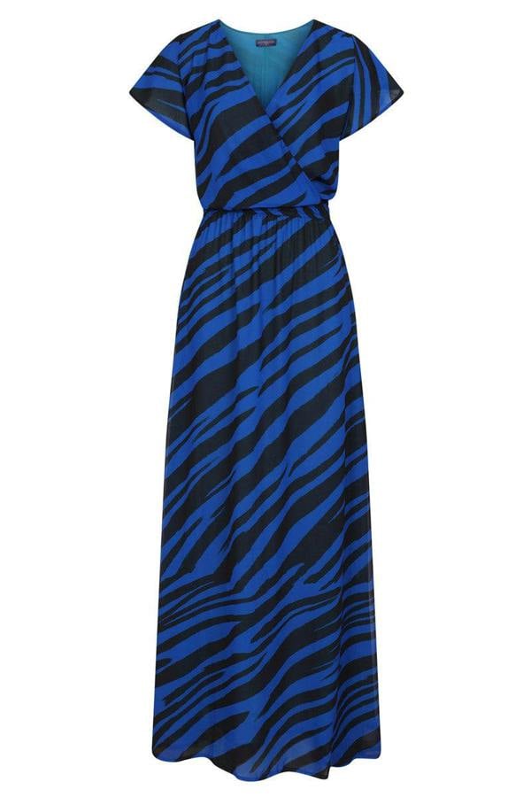 HotSquash Chiffon Mock-Wrap Maxi Dress