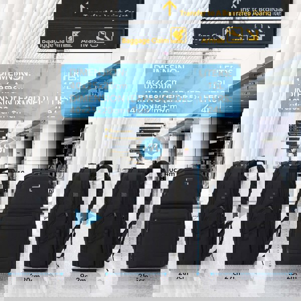 Cabin Pro 'Stride' 40x20x25cm Ryanair Underseat Cabin Bag Backpack TSA Approved Lock