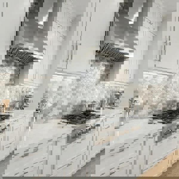 Panel Haus Self Adhesive Wall Tiles - Hexagon Chrome 30cm x 30cm (10 pack)