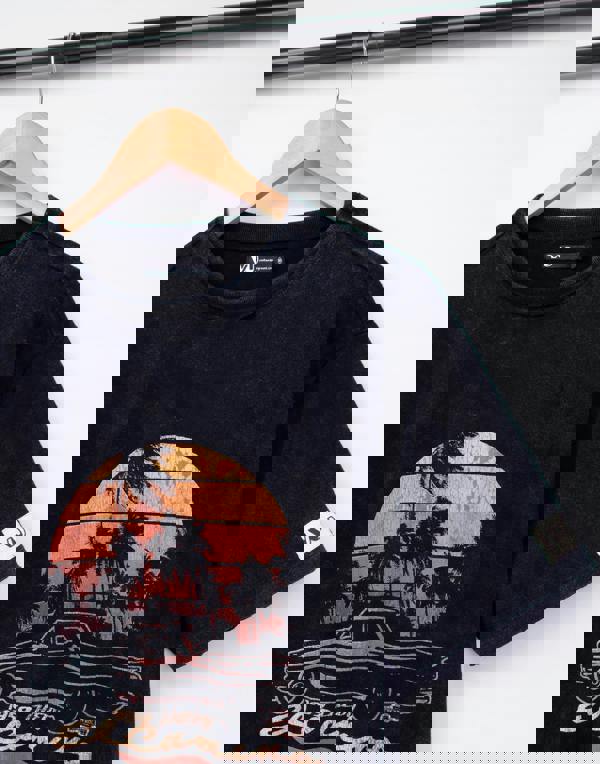 General Motors Unisex Black El Camino Car Graphic Short Sleeved T-Shirt