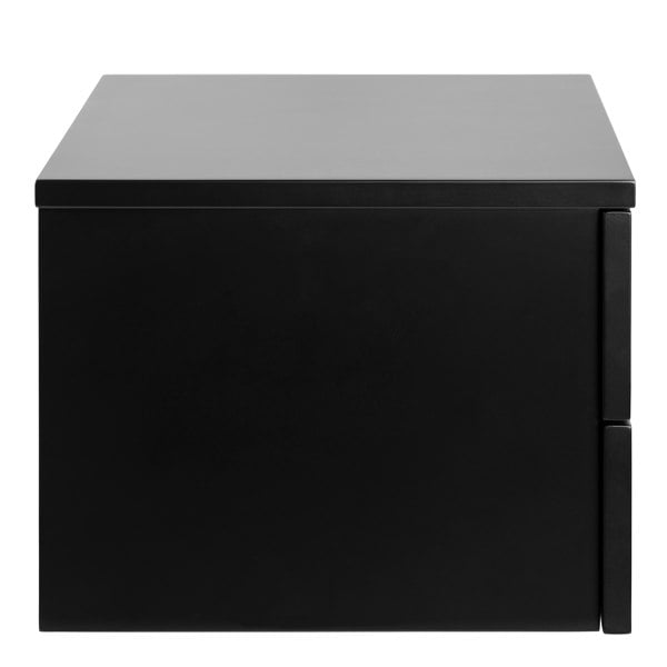 Furniture To Go Avignon Bedside Table with 2 Drawers in Black