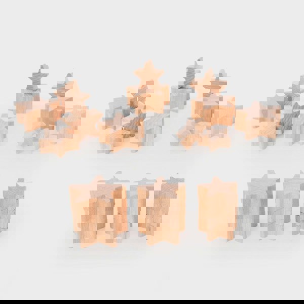 tickit Natural Wooden Stars