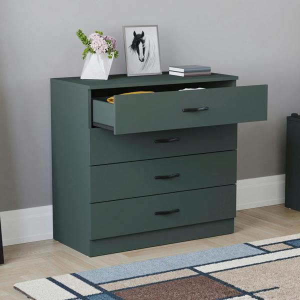 Vida Designs Riano 4 Drawer Chest, Black