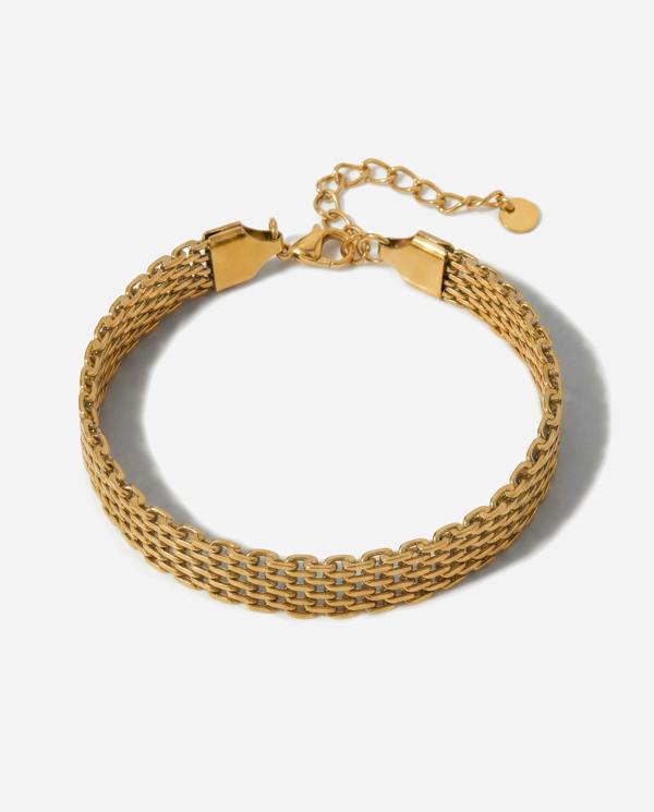 Elk & Bloom 14K Gold Thin Watch Chain Link Bracelet