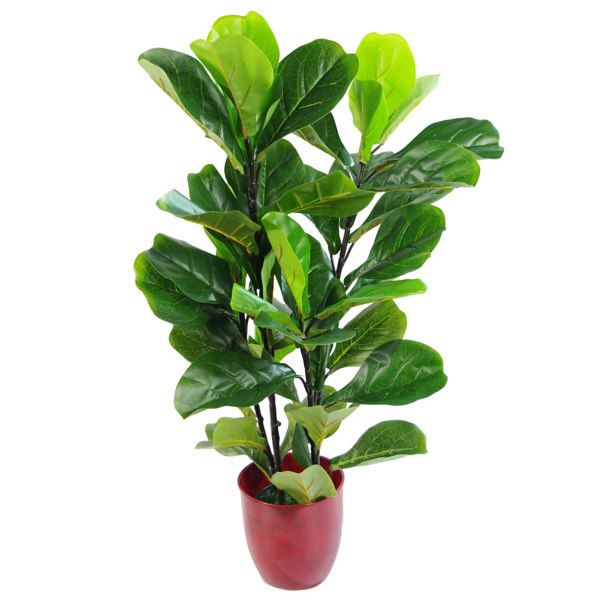 Leaf 90cm (3ft) Large Artificial Fiddle Fig Tree Ficus Lyrata Plant