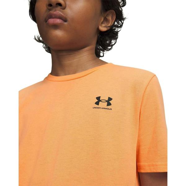 Under Armour Boys Logo Short-Sleeved T-Shirt - Orange/Black - 