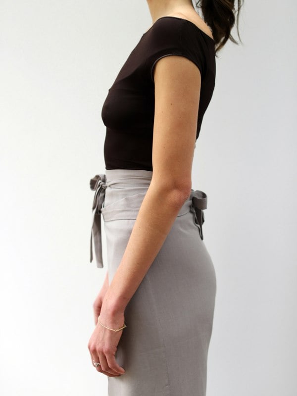 Blue Nude ~ Slow Fashion Brand - Casa Wrap Tie Pant in Clay Beige