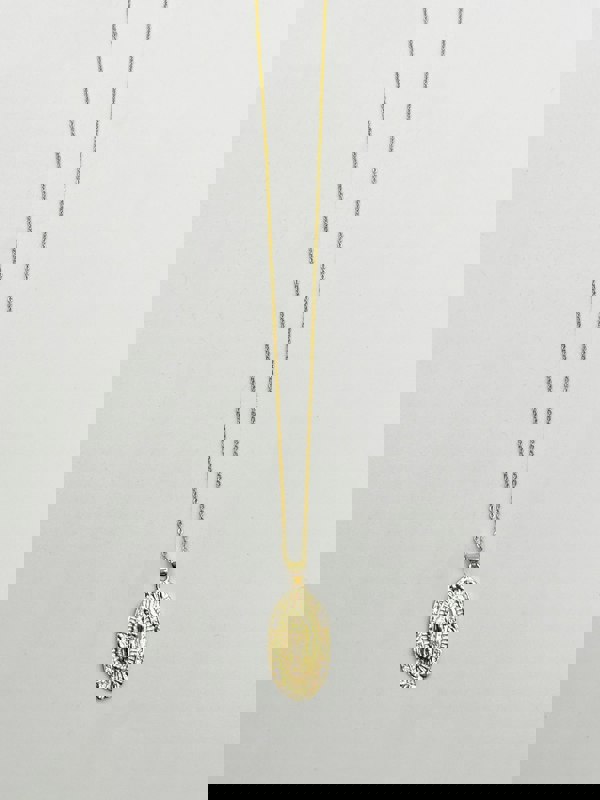 SVNX Virgin Mary Pendant Necklace in Gold Colour