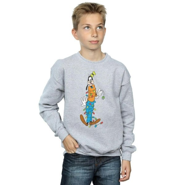 Disney Boys Goofy Christmas Lights Sweatshirt - Sports Grey