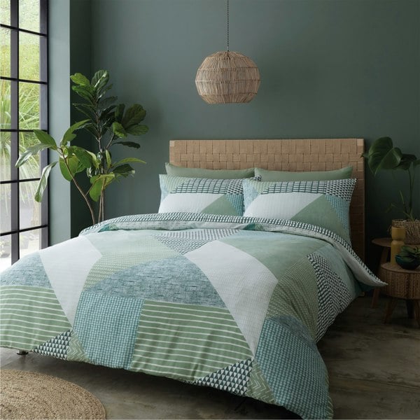 Catherine Lansfield Larsson Geo Reversible Duvet Cover Set