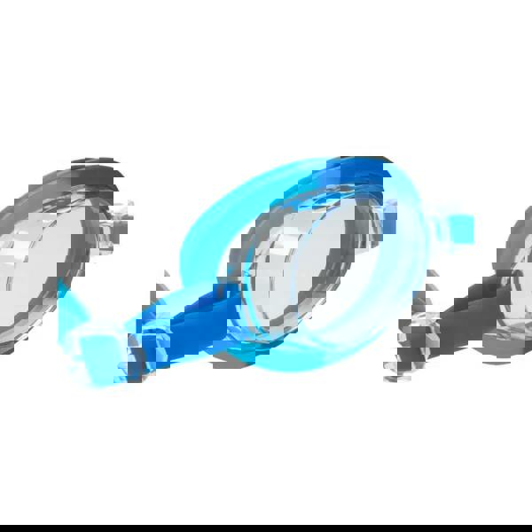 Fashy Junior blue swim goggles with clear lenses and adjustable head strap