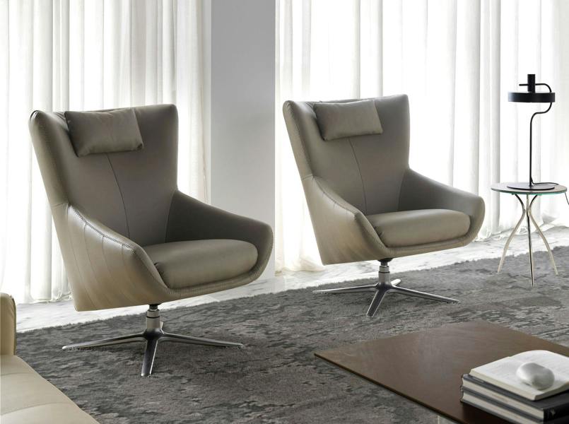 Angel Cerdá Mink Leatherette Swivel Armchair 5044