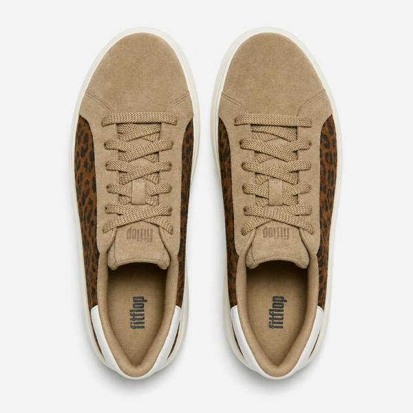 FitFlop RTG SUEDE LEOPARD LEOPARD Casual Trainers Casual Trainers in Dark Gold