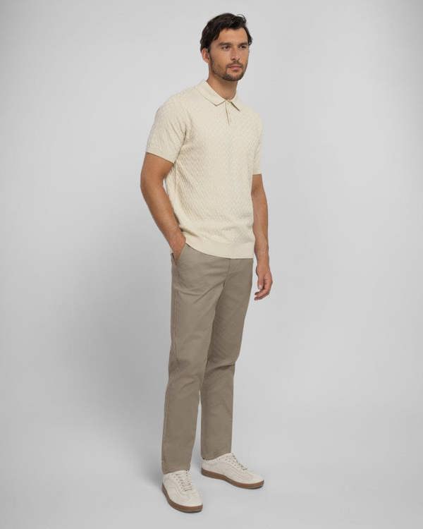 Steel & Jelly Burton - Geo Texture Knitted Polo Shirt