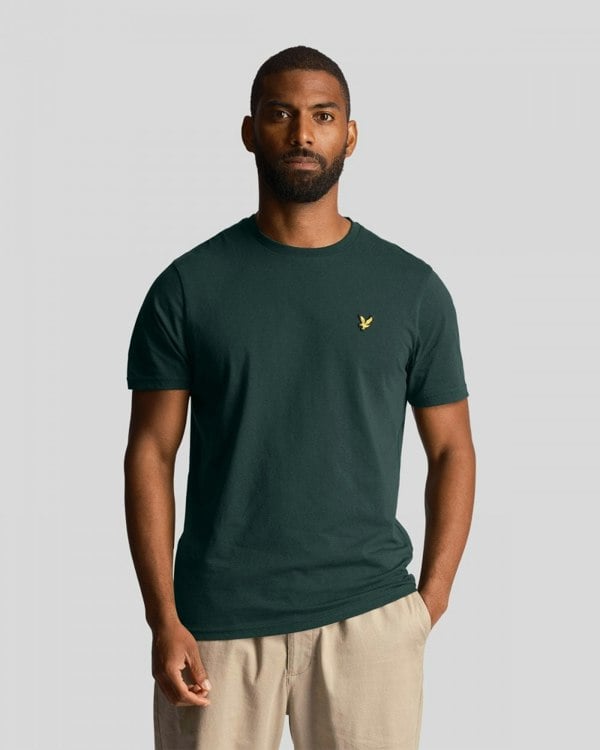 Lyle & Scott Plain Mens T-Shirt TS400VOG - W486 Dark Green - CHO - Designer Mens Short Sleeve T-Shirts & Tops