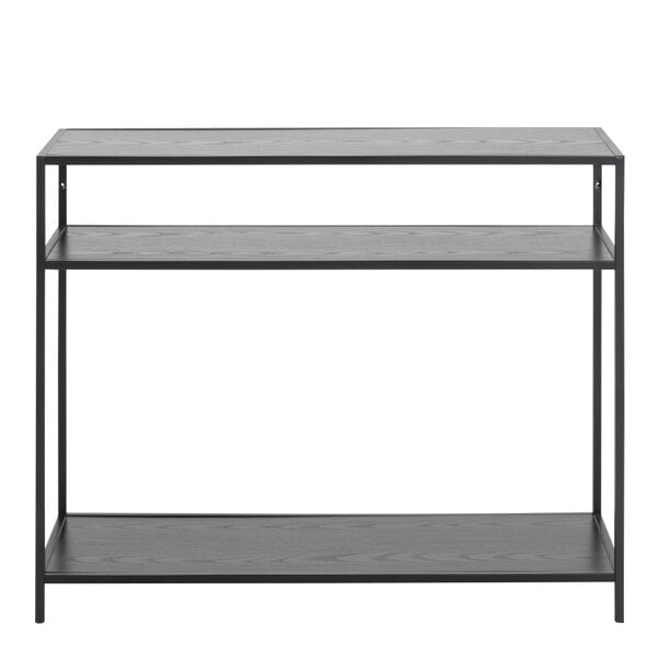 Wyld Haus El Paso Black Metal and Wooden Console Table 2 Shelves
