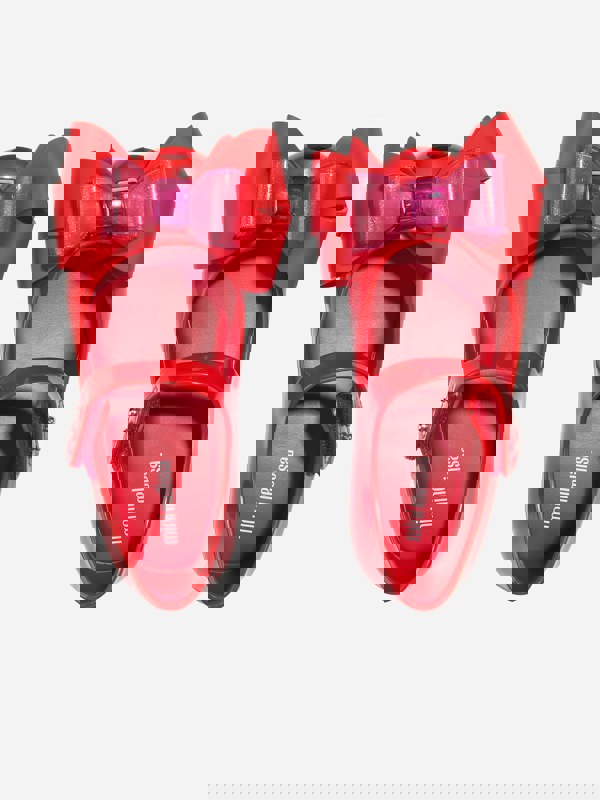 Mini Melissa Girls Mini Ultragirl Fab Bow Ballerinas in Red