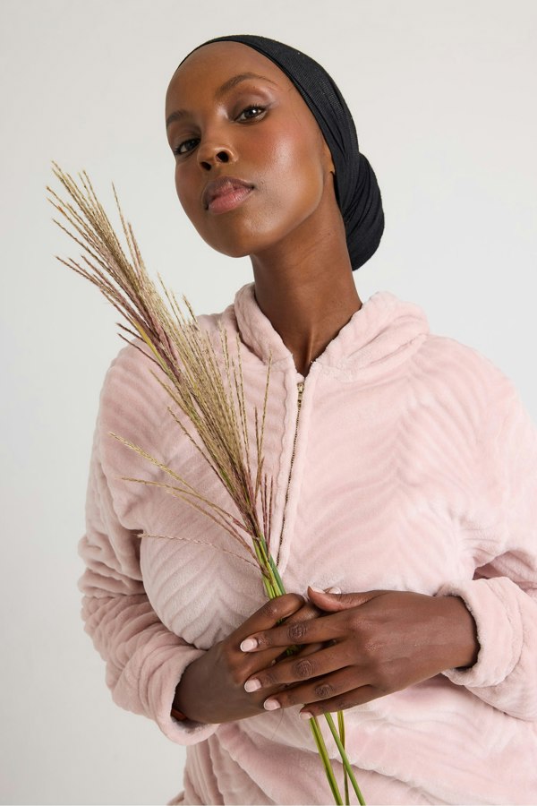 Cosy Chevron Lounge Suit in Rose - Loungewear