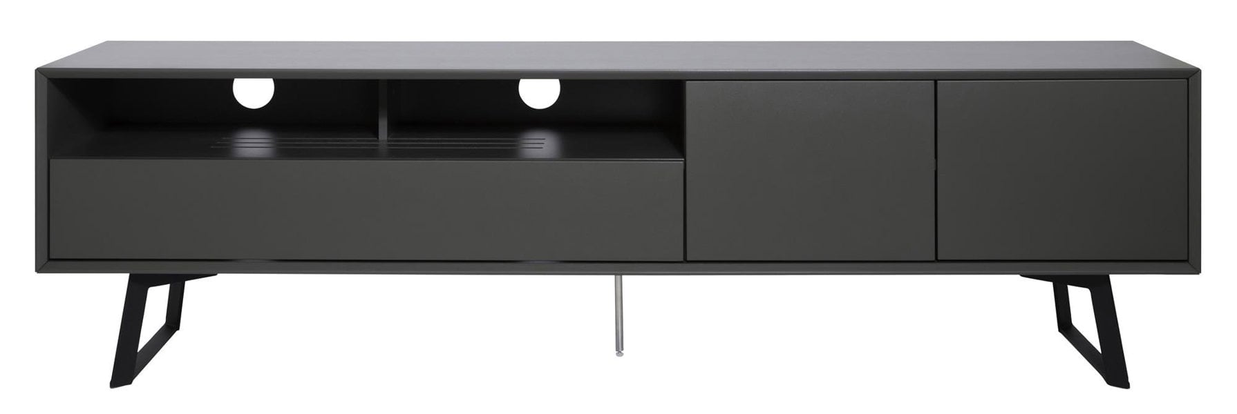 Dorel Home Carbon TV-Stand with 1 Flap & 2 Doors Grey