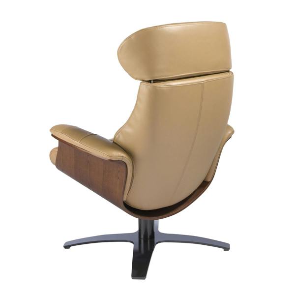 Angel Cerdá Sand leather swivel recliner armchair 5087