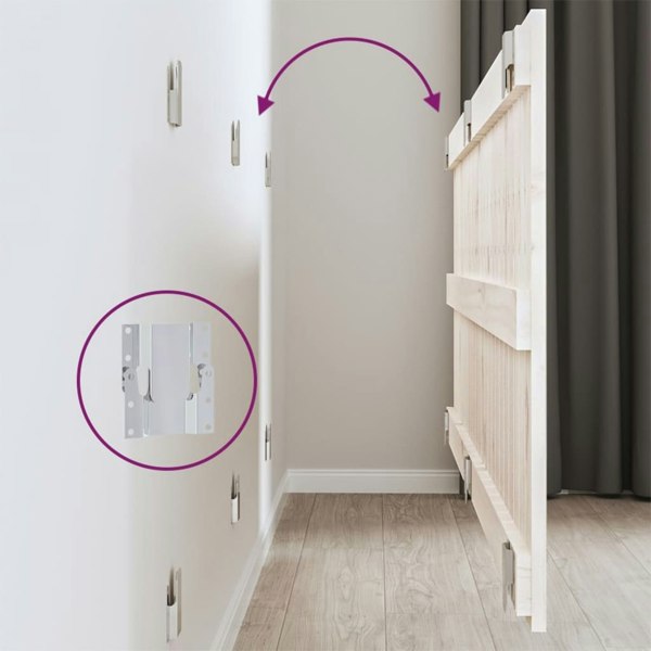 Berkfield Wall Headboard White 159.5x3x60 cm Solid Wood Pine