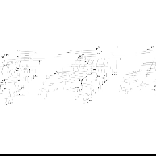 Dorel Home Hartford sectional sofa bed in pu black