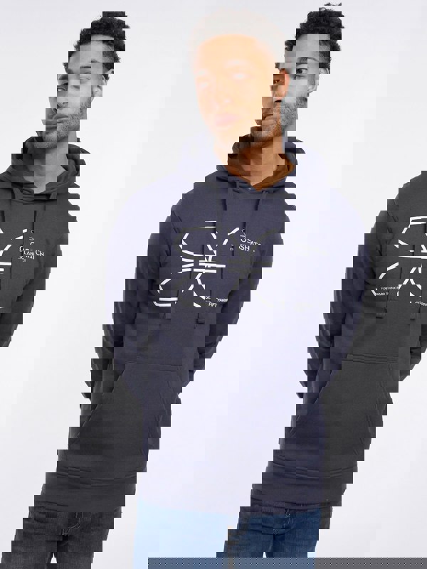 Crosshatch Cutups Hoodie Navy