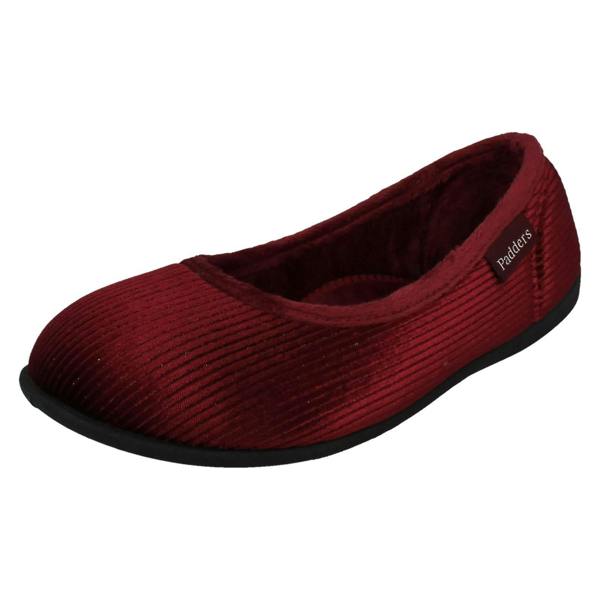 Padders Ladies Padders Casual Slip On Textile Slippers - Ballerina