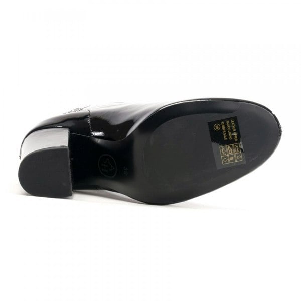 Ash Jasmin Heeled Boots Black Patent Leather