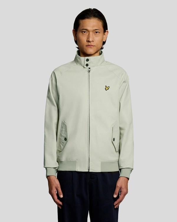 Lyle & Scott Cotton Mens Harrington Jacket - Y117 Wheat | CHO | Designer Mens Bomber Jackets