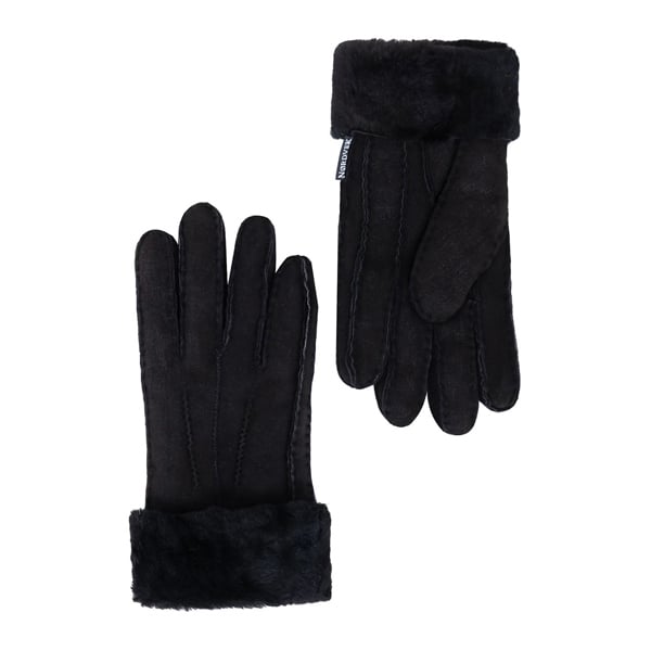Nordvek Womens Sheepskin Gloves With Fur Cuff