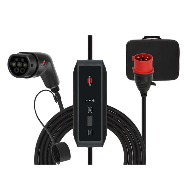 Brennenstuhl Portable EV Charger Type 2 11kW - Portable Wallbox & 8 Metre Cable