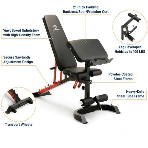 Marcy SM7553 Smith Cage Machine Linear Bearings Utility Weight Bench