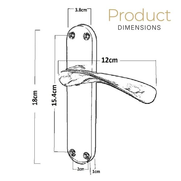EDH Door Hardware Astrid Victorian Lever Latch Door Handles 180mm – Polished Brass – 1 Pair