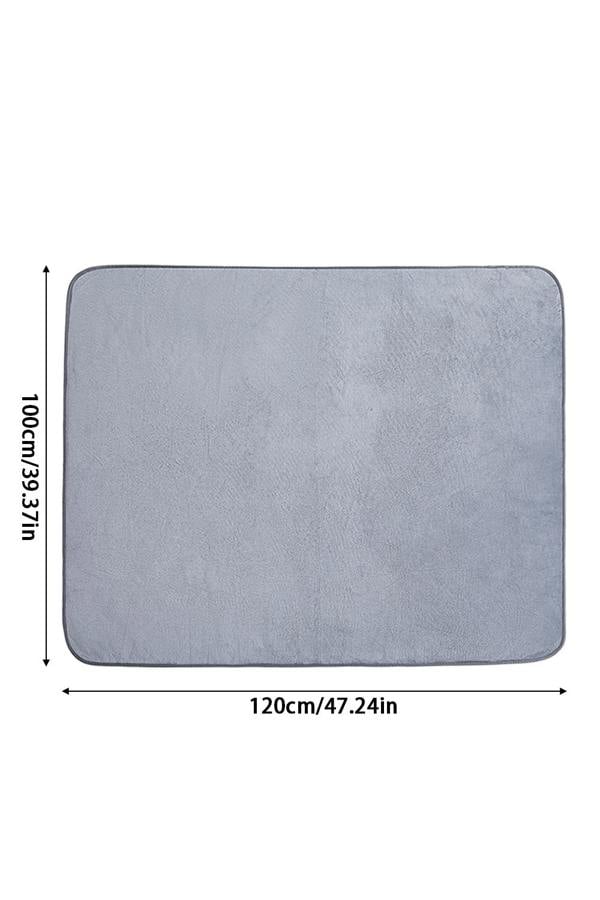Living and Home 120cm x 100cm Grey Premium Waterproof Pets Blanket for Bed, Sofa