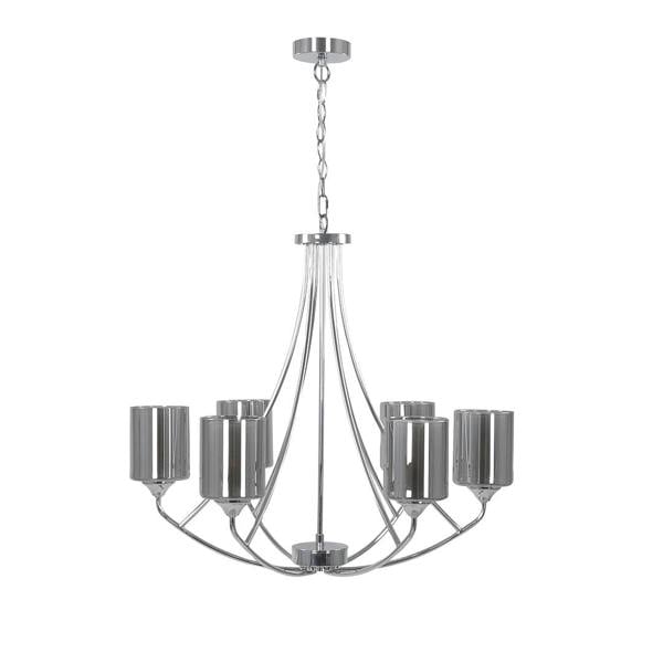 Pagazzi Lighting Ashton 6-Light Polished Chrome Chandelier Ceiling Light
