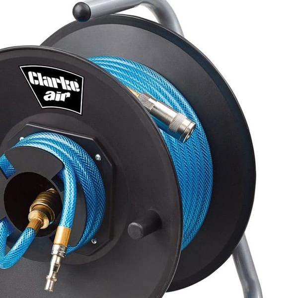 Clarke International Clarke CAR20PC 20m Air Hose Reel - 20 Metre Air Hose Reel - Snap Fit Couplings